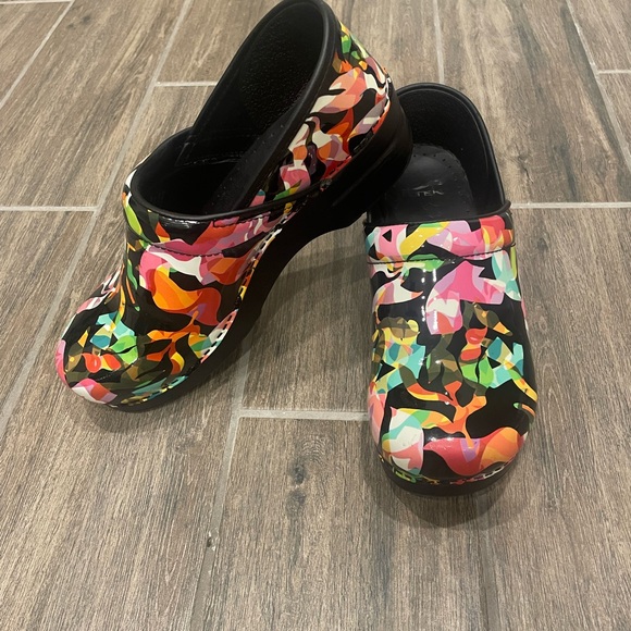 Dansko Colorful Patterned Clogs - Picture 1 of 4